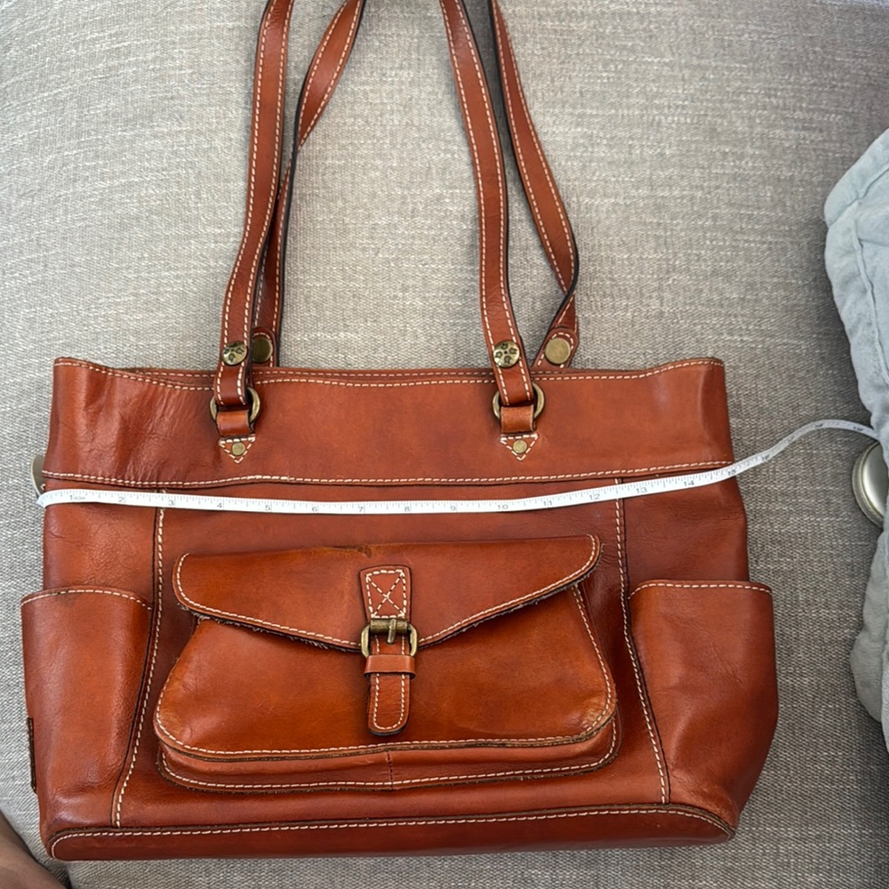 Patricia Nash Brown Leather Tote with Structured Design